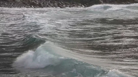 Atlantic ocean summer scenic view. Ocean wave close up video Video stock 87658174