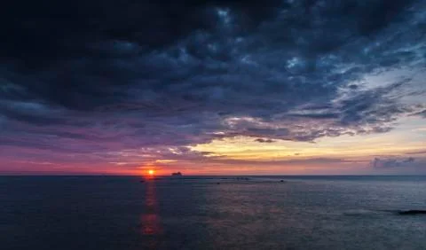 Atlantic Ocean Sunset Stock Photos