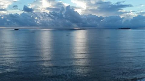 Atlantic Ocean under clouds. Stock Photos