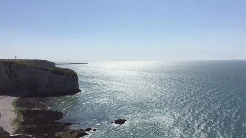 Atlantic ocean view Etretat Stock Footage 114157874