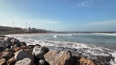 Atlantic Ocean Waves Rabat, Morocco December 10, 2025 스톡 동영상 324893012