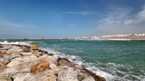 Atlantic Ocean Waves Rabat, Morocco December 10, 2025 Stock Footage 324893048