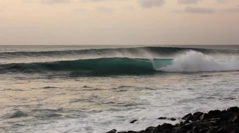 Atlantic ocean waves storm sea spray Stock Footage 49089735