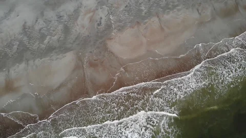Atlantic Ocean Waves Tybee Island Georgia Stock Footage 129061775