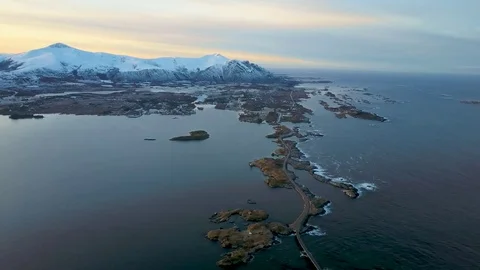 Atlantic road drone 2 Stock Footage 84794340