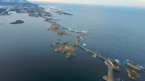 Atlantic road drone 4 Stock Footage 84798829