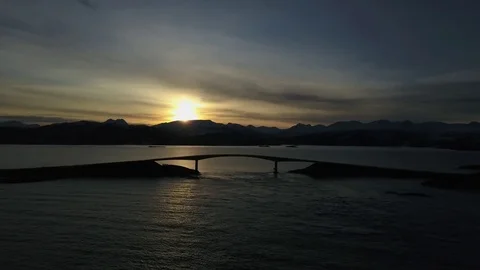 Atlantic road drone 7 Stock Footage 84819492