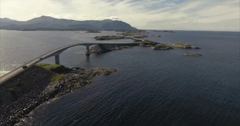 Atlantic Road flyover Stock Footage 68143456