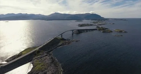 Atlantic Road flyover Stock Footage 69252115