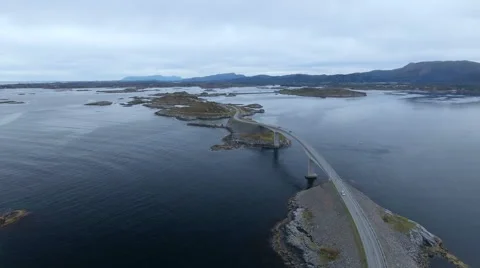 Atlantic Road in Norway Stock-Footage 69066617