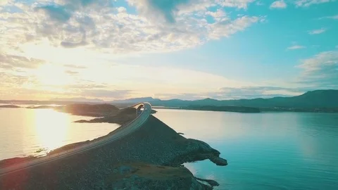 Atlantic Road in Norway Stock Footage 81815681