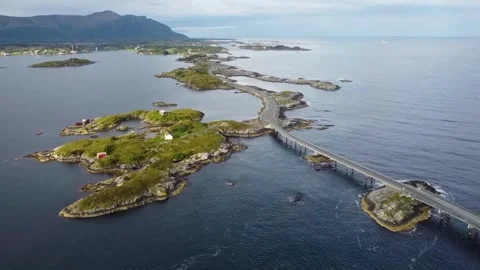 Atlantic Road in Norway Stock Footage 341083236