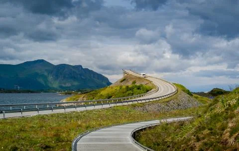 Atlantic Road viewpoint Stock Photos
