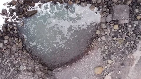 Atlantic sea natural pool Stock Footage 145491287