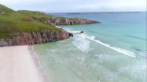 Atlantic side - Argyll and Bute (Beach - 2) Stock Footage 222782403
