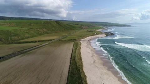 Atlantic side - Argyll and Bute (Beach - 7) Stock Footage 222782414
