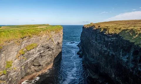 Atlantic View Between Kilkee Cliffs Stock Photos
