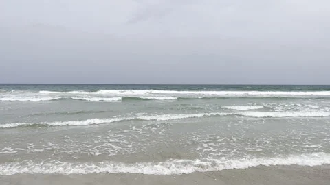 Atlantic waves in Florida Winter Video stock 252685470