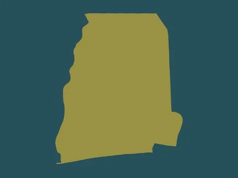 Atlantique, Benin. Solid color shape 스톡 일러스트