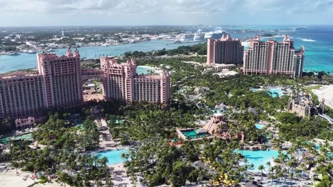 Atlantis Hotel In Nassau In New Providence Bahamas. Stock Footage 341900983