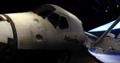 Atlantis space shuttle Exploring the History of Us Spaceflight Stock Footage 242051172