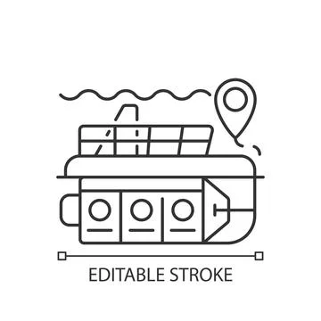 Atlantis submarines linear icon Illustrazione stock