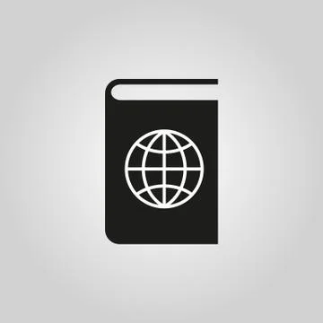 Atlas and globe icon. vector design. Geography symbol. web. graphic. JPG. AI Stock Illustration