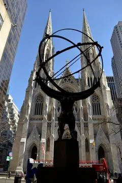 Atlas and St. Patrick from behind Stock Photos