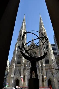 Atlas and St. Patrick framed Stock Photos