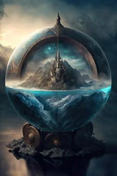 Atlas of endless horizons Stock Illustration