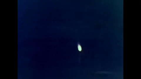 An Atlas ICBM Missile is shown in flight, in 1961. Stock Footage