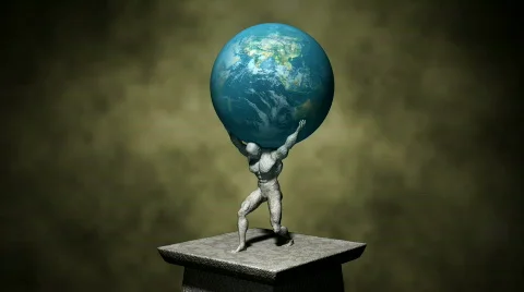 Atlas Man Loopable HD1080 Stockbeeldmateriaal 454136