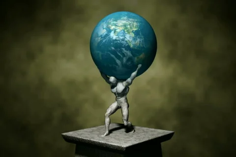 Atlas Man Loopable  NTSC Stockbeeldmateriaal 454130