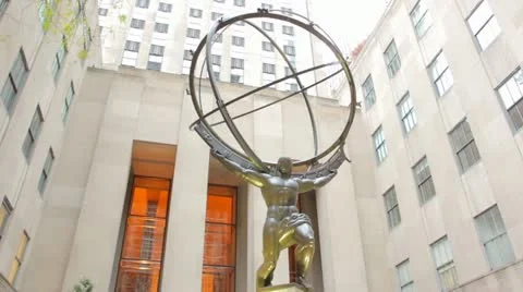 Atlas Statue Rockefeller Center Stock-Footage 12416652