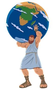 Atlas on White Stockillustratie