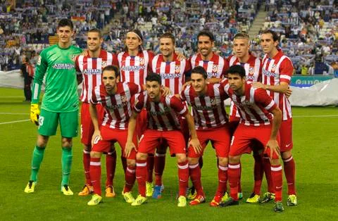 Atletico de Madrid team posing Stock Photos