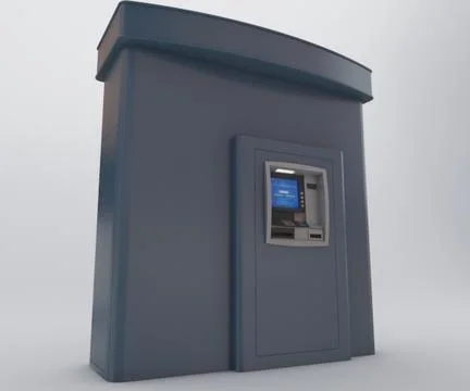 ATM 1 - Drive-Thru Style Automated Teller Machine 3D Model