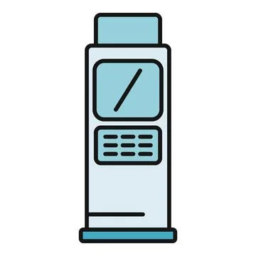 Atm automated teller machine banking terminal concept icon Stock Illustration