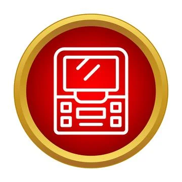 Atm automated teller machine icon representing banking transaction Stock Illustration