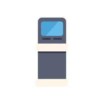 Atm automated teller machine providing secure financial transactions Stock Illustration