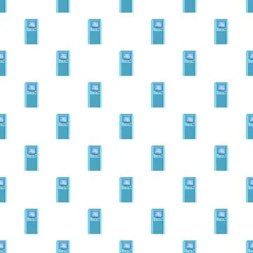 Atm automated teller machine seamless repeating pattern Illustrazione stock