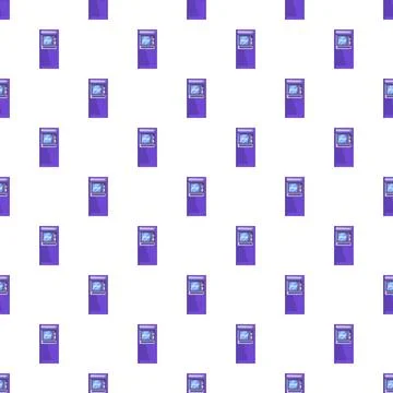 Atm automatic teller machine pattern background Illustrazione stock