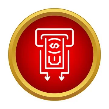 Atm automatic transaction machine money withdrawal concept Stock Illustration