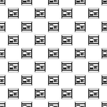 ATM bank cash machine pattern, simple style Illustrazione stock
