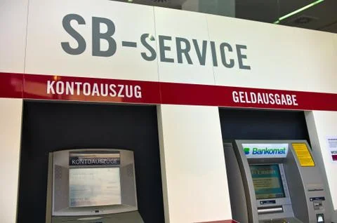 Atm of a bank Stock Photos