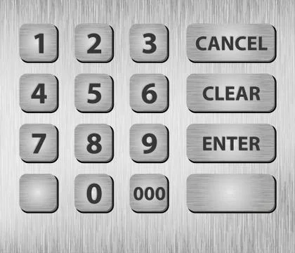 Atm buttons Illustrazione stock