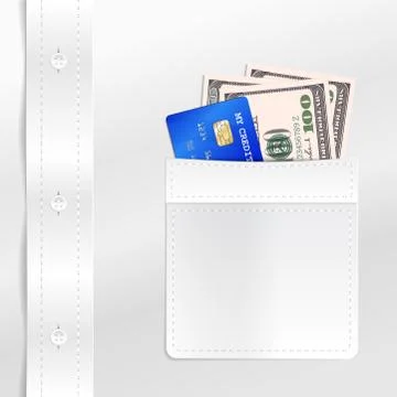 ATM card and money - Illustration Stock Illustration