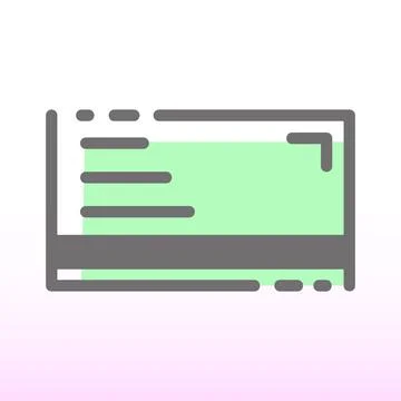 Atm card business e commerce colored icon logo. Stock Illustration