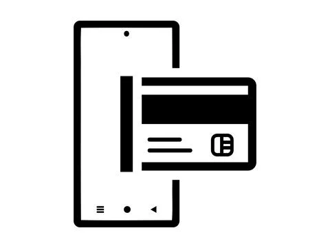 ATM Card Icon Vector Illustration Design Stock Illustration