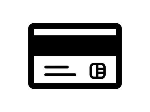ATM Card Icon Vector Illustration Design Stock Illustration